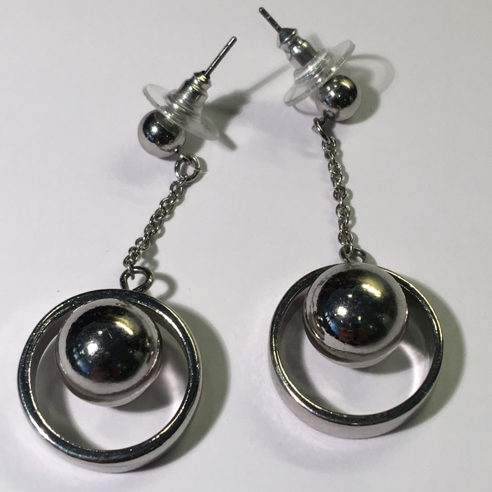 Retro Style Silver Color Post Errings